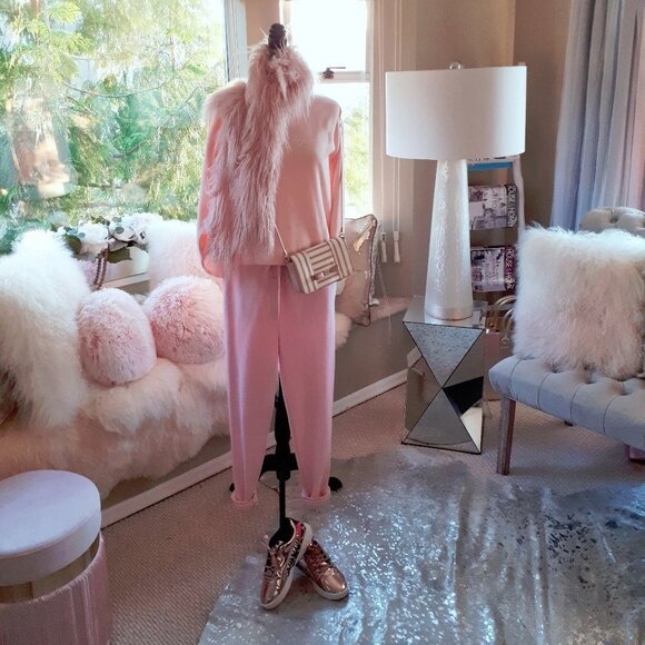 U.S. Vintage blush pink “Dog Mom” sweatshirt, S - Picture 1 of 9